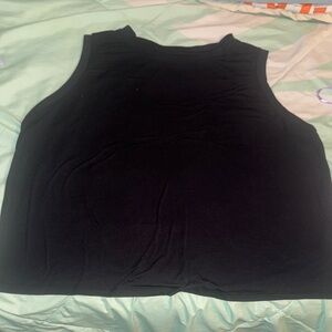 All in Motion Black and Orange Muscle Tee